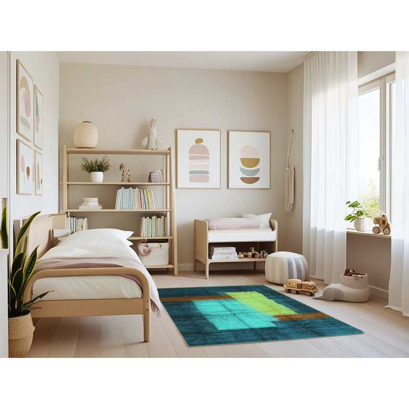 Mizelle Abstract Indoor Rug, Rectangle 3' x 5'