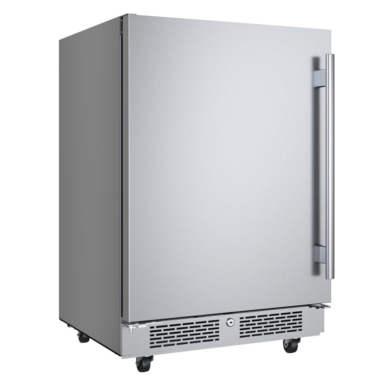 Compact Stainless Steel Outdoor Beverage Refrigerator