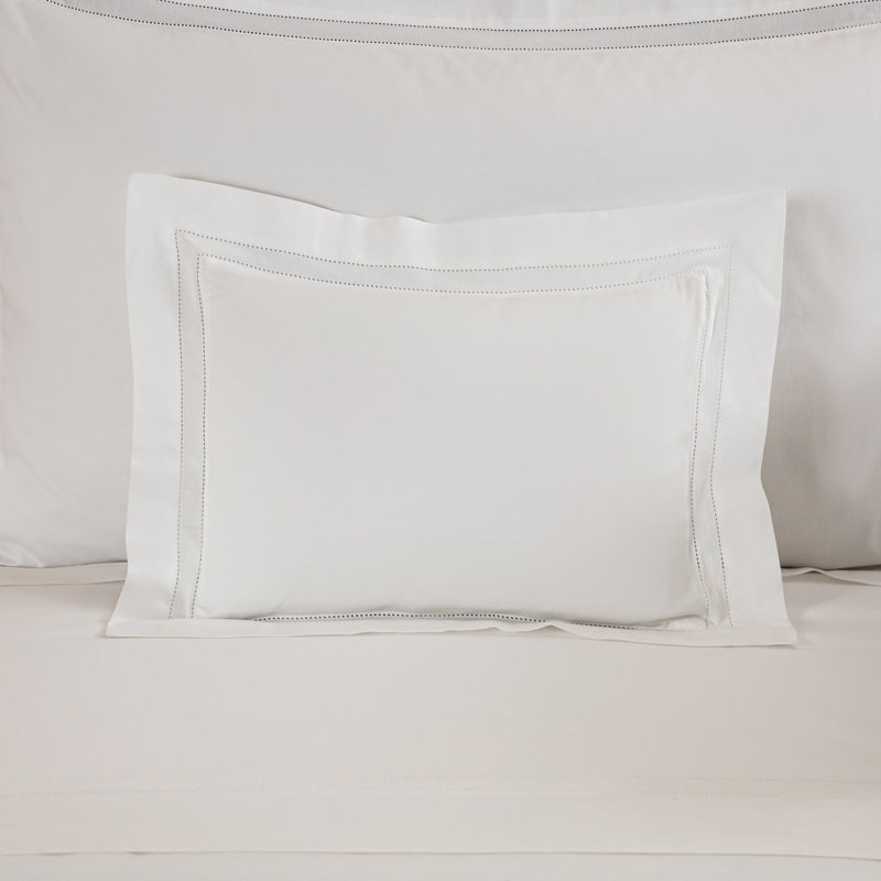 Doppio Ajour Sham, Boudoir, White