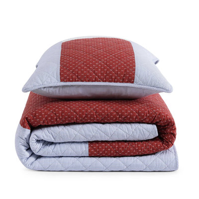 Tommy Hilfiger Nautical Anchor Flag Cotton Blue Quilt Set