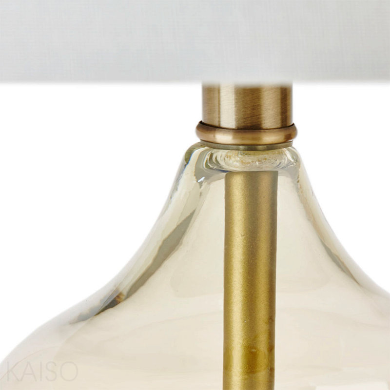 Lampe de table courbée en verre, ensemble de 2, Doré