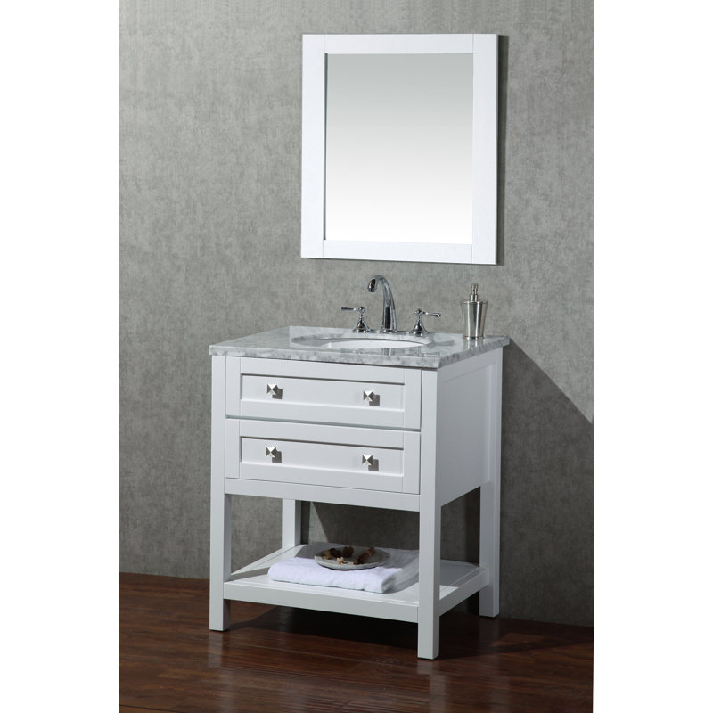 Immingham 30'' Single Bathroom Vanity with Stone Top