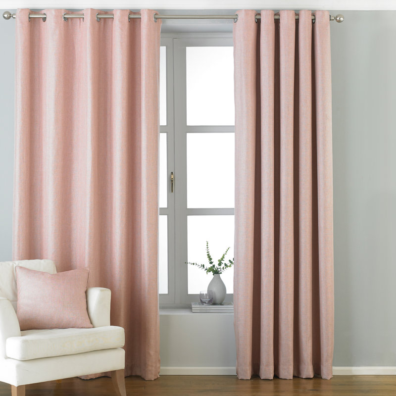 Atlantic Room Darkening Curtain Pair, Pink, 229cm Width x 137cm Drop