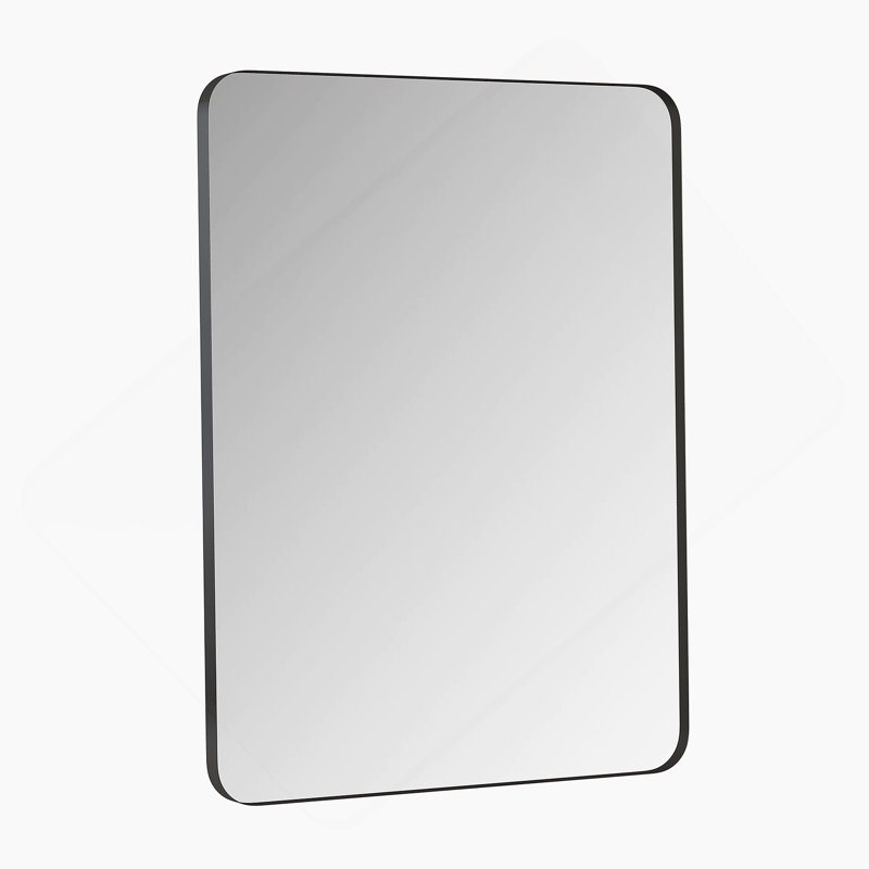 Wall Mounted Black Rectangular Mirror, For Bathroom, Living Room, Bedroom Wall Decor