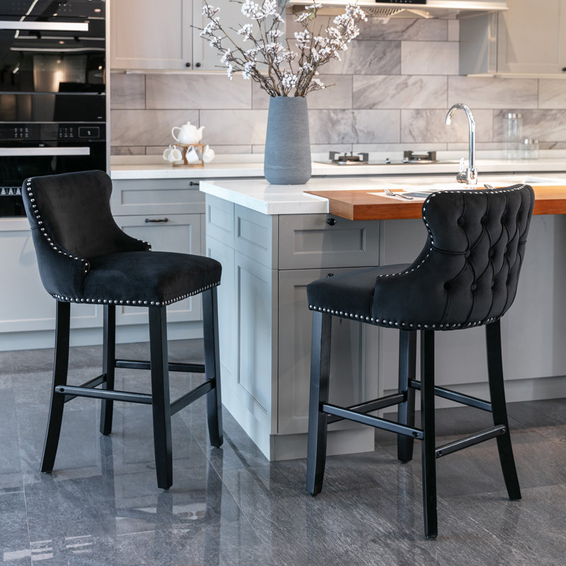 Tabouret de bar 26,7 po Aden, Noir, noir, noir, noir, 2