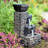 Gothe Handcrafted Weather Resistant Fountain with Lights