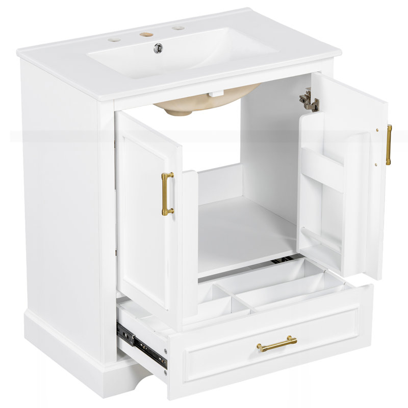 Meuble-lavabo 30 po avec lavabo, 30", Blanc
