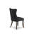 Dallas Parson Kitchen Chairs - Button Tufted Nailhead Dark Gray Polyester Fabric Upholstered Dining Chairs, Set of 2, Antique Walnut-2063801561