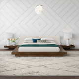 Andzela Vegan Leather Platform Bed