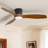 Modern Smart 52" In 3-ABS Blades Flush Mount Ceiling Fan With Light, Remote/APP, Black, Suitable For Any Room-1382647578