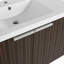 Armoire de salle de bain avec lavabo en résine, portes à fermeture douce, conception à fixation flottante