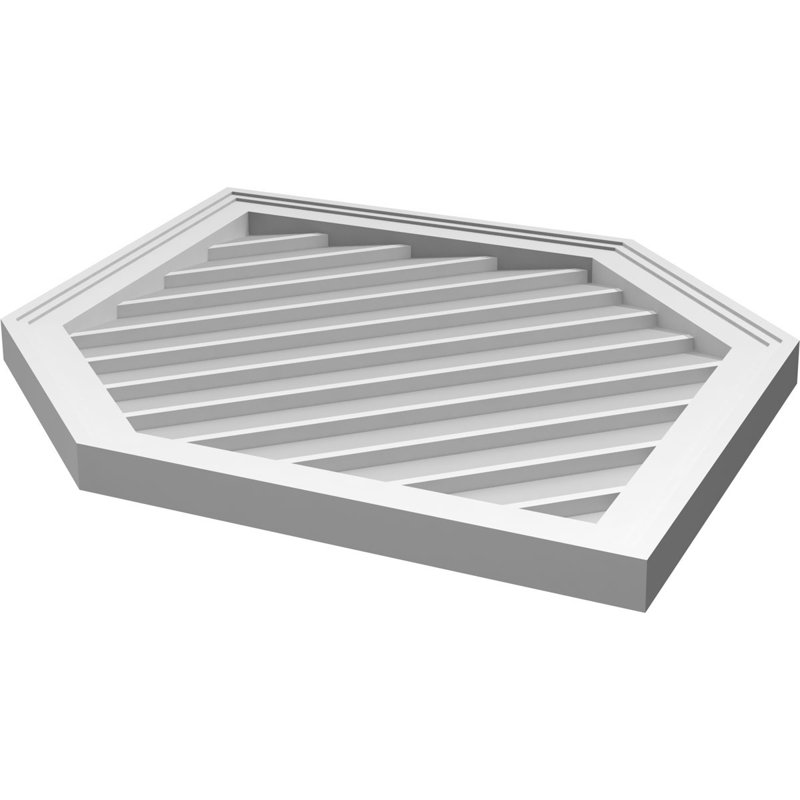 Ventilé vertical à pignon vertical 13/12 po, H 1,5 po x l 24 po x L 38 po