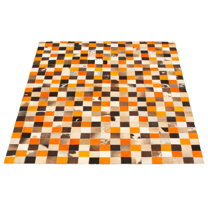 Cowhide Patchwork Indoor Rug