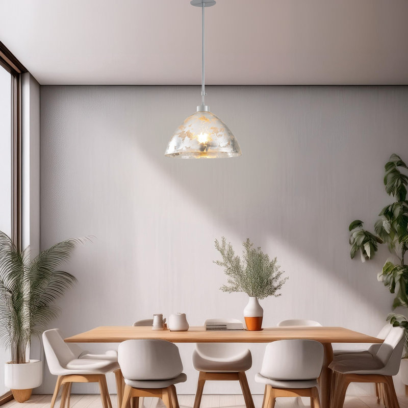 1 - Light Silver Single Pendant