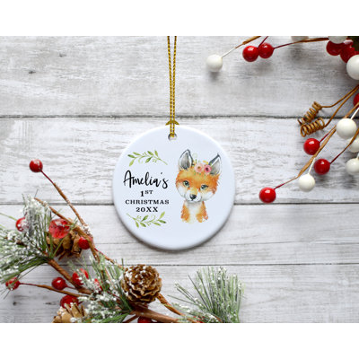 Ornement rond en forme de renard