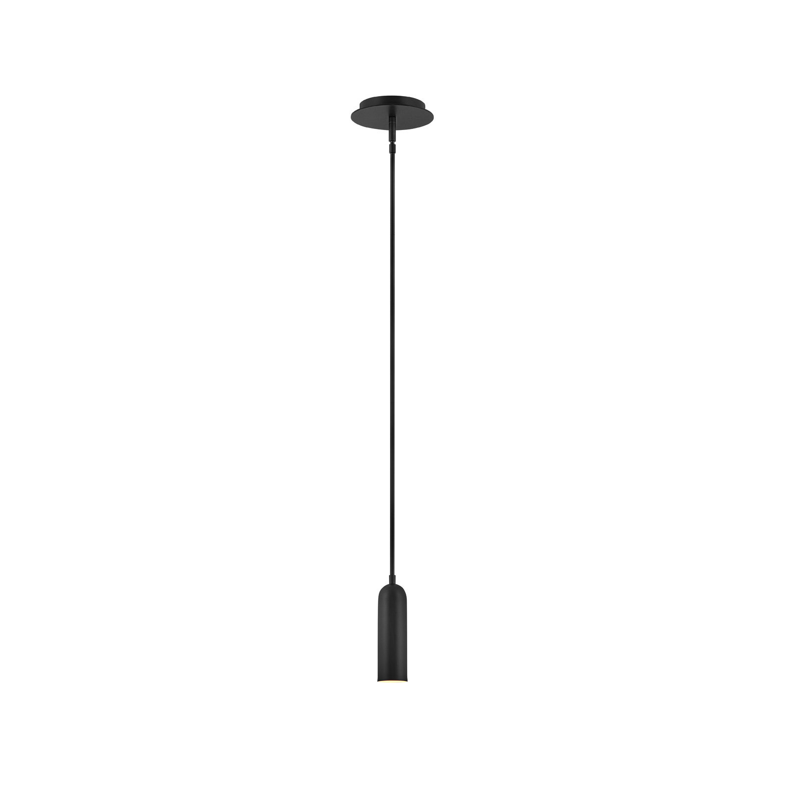 Arla Single Light Metal Dimmable LED Pendant, Black