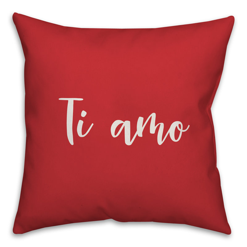  Coussin Ti Amo, Rouge / Blanc, Housse de coussin