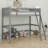 Solid Wood Loft Bed With Ladder-272117119