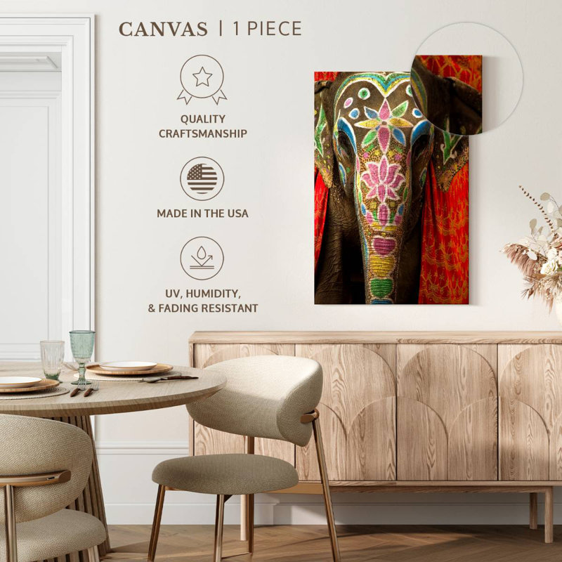 Brampt Indian Festival Elephant, 51" H x 34" W