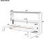 Lit mural simple blanc et brun avec éclairage à DEL, armoire pliable, bois massif, ouverture hydraulique lisse, idéal pour les espaces de travail à la maison dans les petites résidences, bois, système, dortoirs de bonne étude-128991943