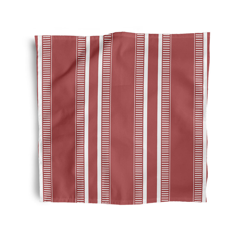 Harris Polyester Striped Square Napkin, Red