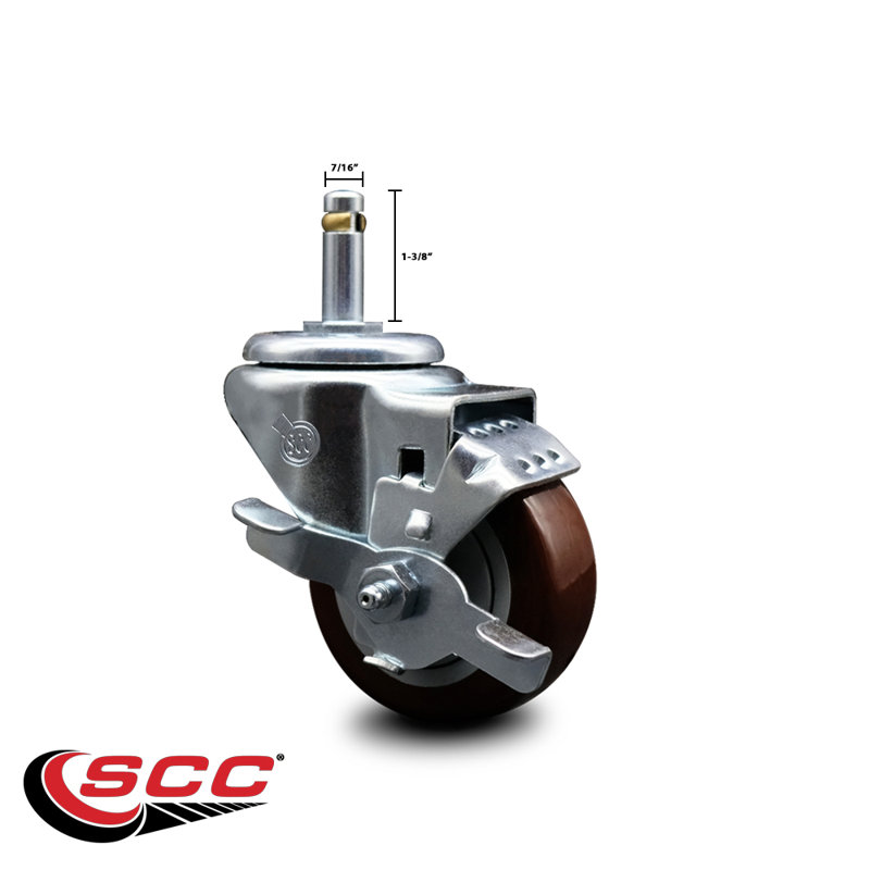 Polyurethane Caster, Maroon