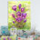 Bouquet rétro fleurs mauves - œuvre d'art traditionnelle sur toile