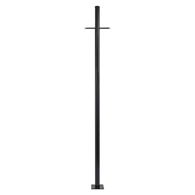 Lampadaire d'extérieur avec bras transversal, lampadaire divisé, lampadaire d'extérieur pour allée, allées, cour avant