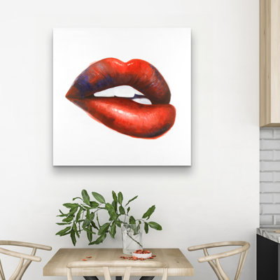 Beautiful mouth - 32"x32" art on canvas