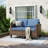 Kisner 49" W Outdoor Wicker Loveseat With Cushions-1204673750
