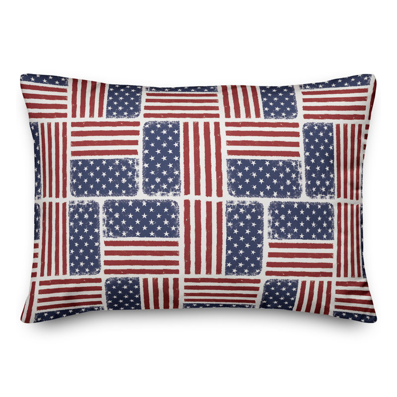 Patchwork Outdoor Reversible Throw Pillow