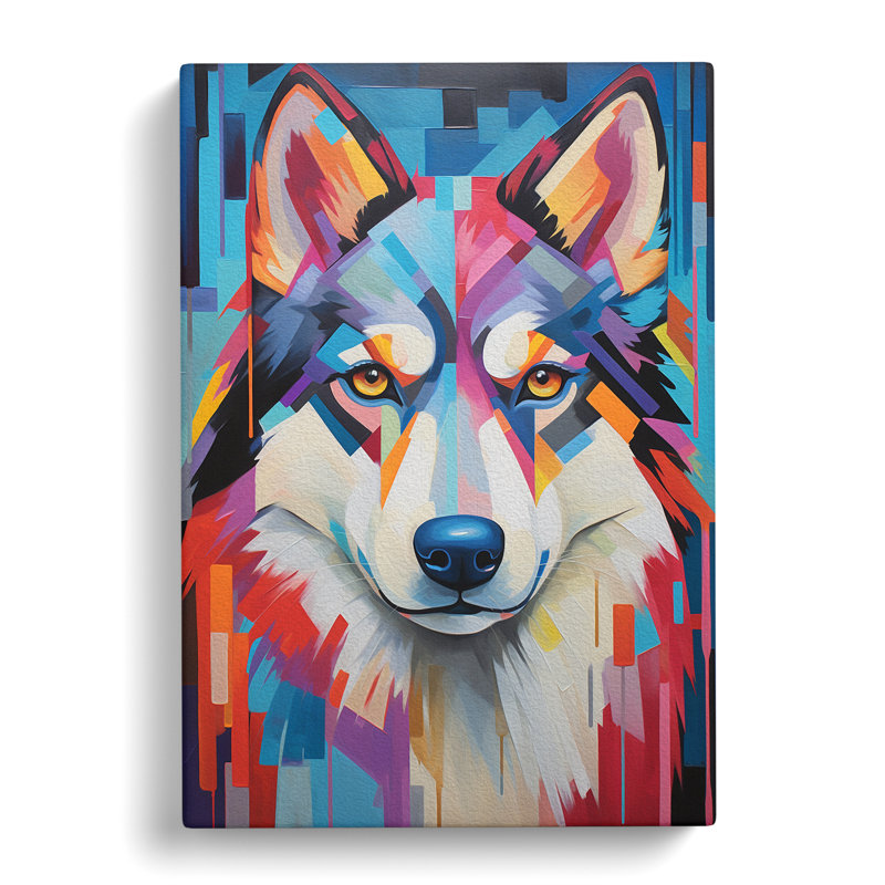 Husky Constructivism - Wrapped Canvas, 60cm H x 40cm W x 3cm D