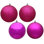 , Berry Red , 10" Vickerman 10" White 4-Finish Ball Christmas Ornament, 4 Per Bag