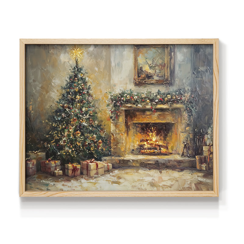 Chirstmas Art-CCCVII -Framed Print - Restickable, H 16 po x l 20 po, Naturel