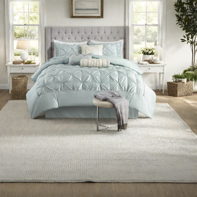Ensemble de literie luxueux 7 pièces, polyester de qualité supérieure, style moderne pour la maison