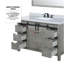 Meuble-lavabo gris cendre 48 po X P 22 po P, comptoir en marbre de culture, ensemble de robinets et Miroir