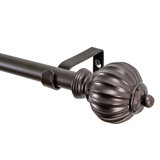 UTOPIA ALLEY  Spalding 3/4 Inch Curtain Rod - Curtain Rods For Windows, Adjustable Drapery Rods