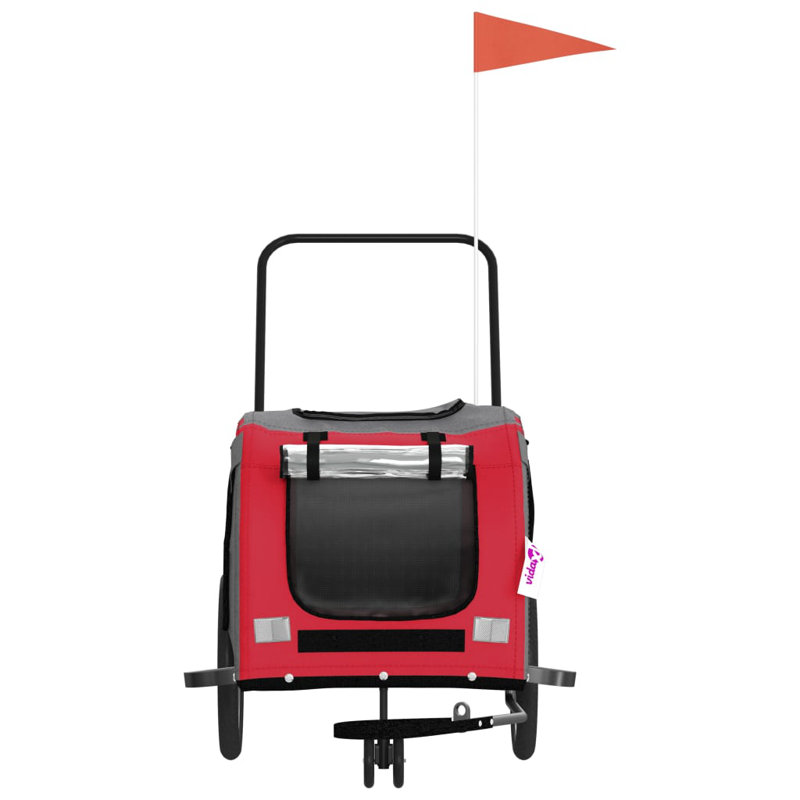 Foldable Pet Trailer, 28.3" H x 52.8" W x 26.8" D, Red