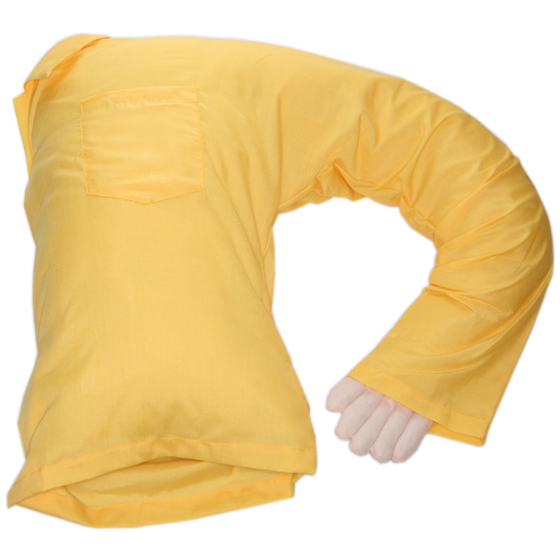 Coussin en coton Boyfriend, Jaune