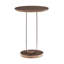 Plateau en métal 15,71 po, bronze antique, table d'appoint ronde, piédestal unique, ovale ouvert