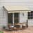 12' X 10' Retractable Awning Patio Awnings Sun Shade Shelter With Manual Crank Handle, 280G/M² UV & Water-Resistant Fabric And Aluminum Frame For Deck, Balcony, Yard-125313398-125313399