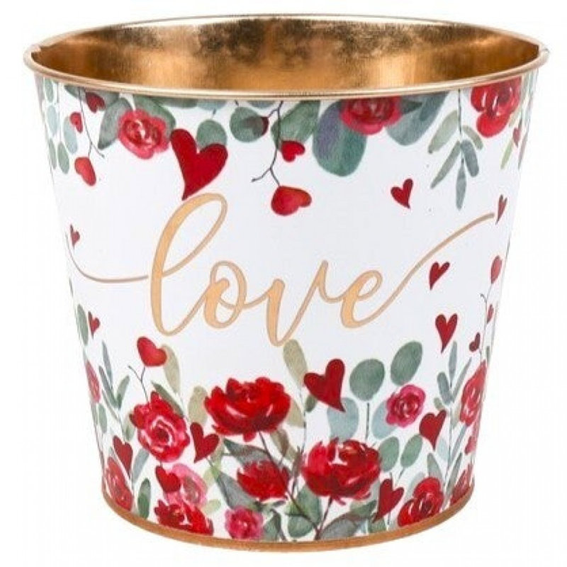 Boîte à fleurs Love with Hears And Roses
