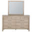 Flores Modern Farmhouse 9-Drawer Dresser and Mirror Set