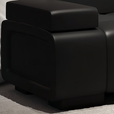 Leather Match Upholstered Bench