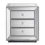 Armoire à trois tiroirs avec finition miroir en perles