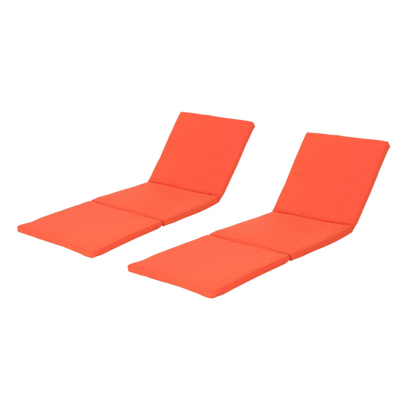 Coussins de chaise longue intérieur / extérieur, Orange