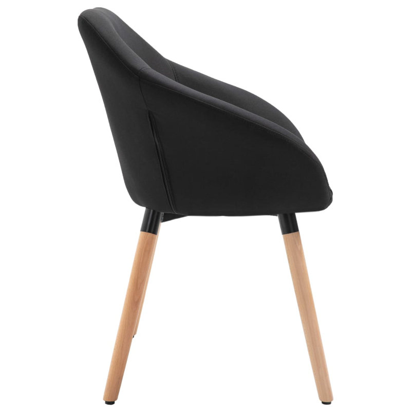 19.7'' H Fabric Upholstered Armchair, Black