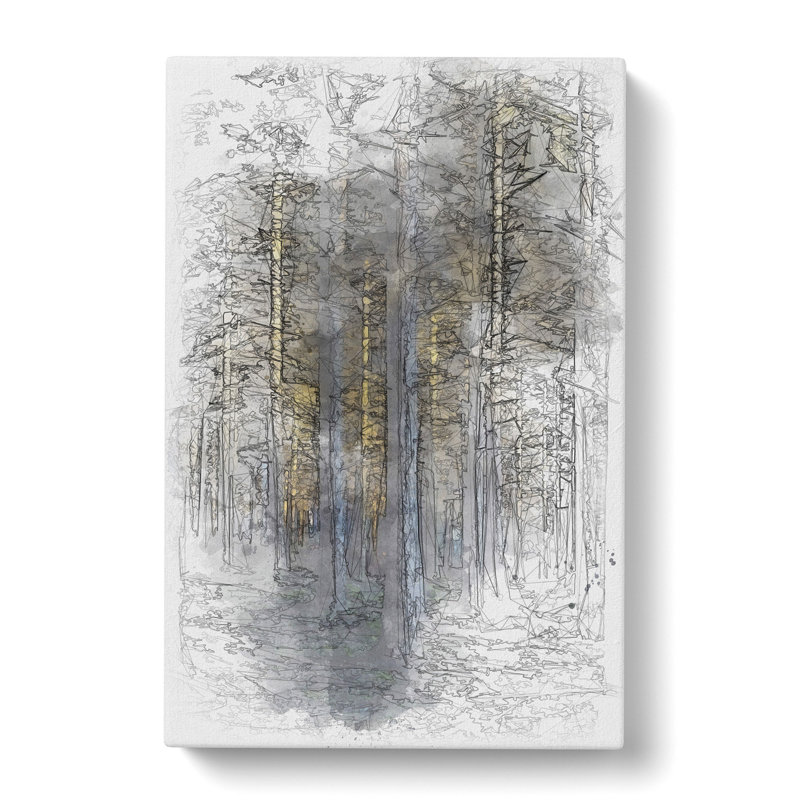 Sunlight Forest Vol.3 Sketch - Wrapped Canvas Print, 50cm H x 35cm W x 3cm D