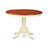 3 Piece Modern Dining Table Set Contains a Round Wooden Table with Pedestal and 2 Dining Chairs, Buttermilk & Cherry-692430179-748040679-748040676