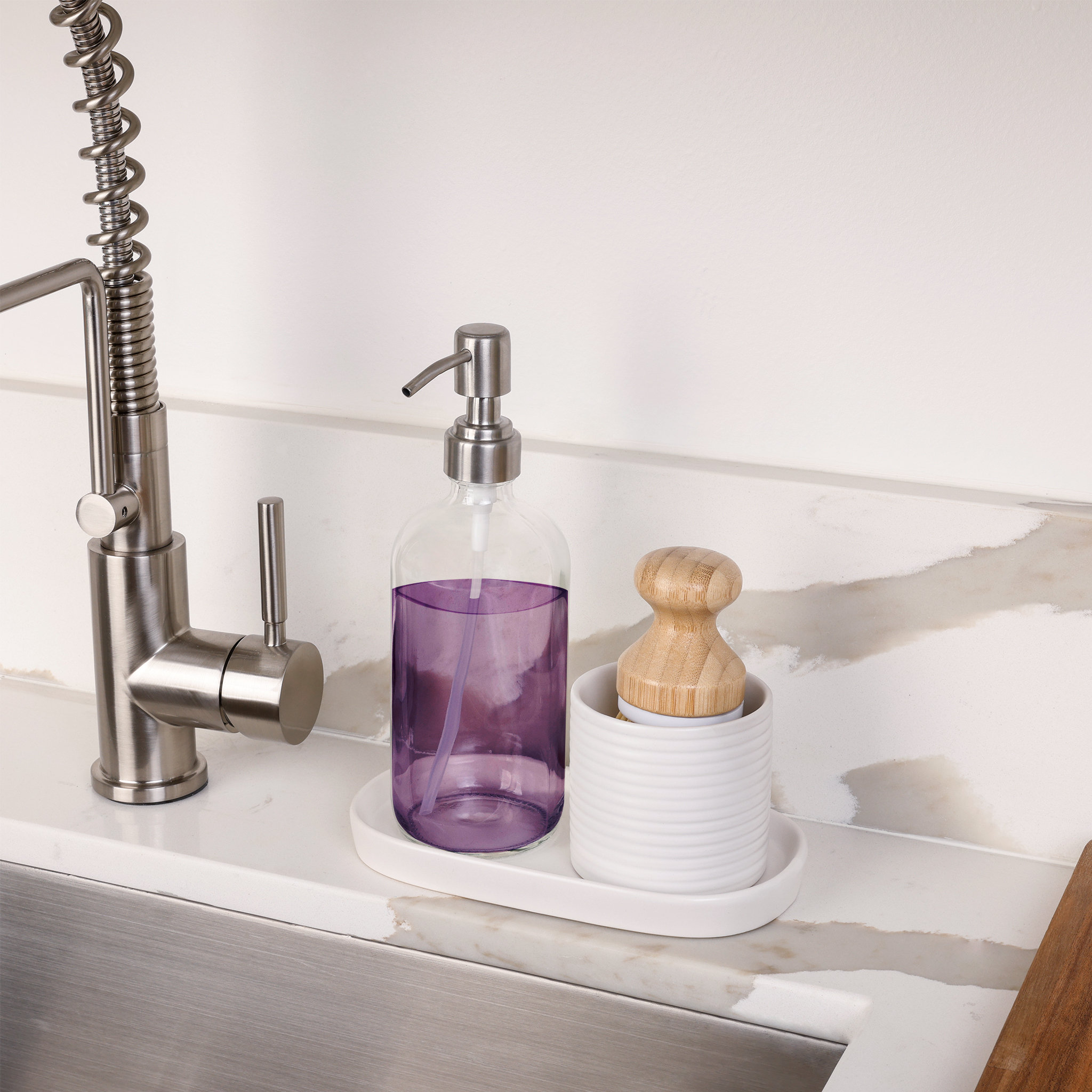 SmartDesign® Ceramic / Porcelain Bathroom Accessory Set Wayfair